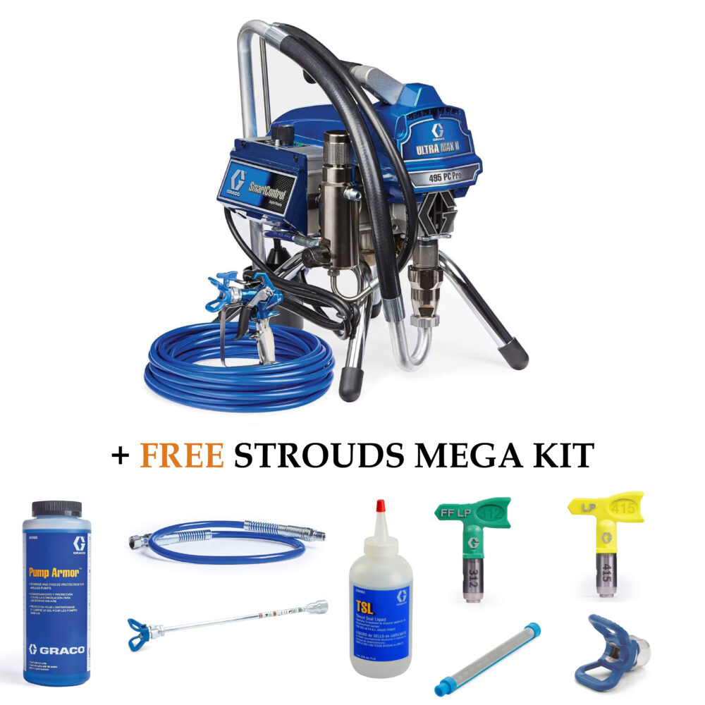 Graco Ultra Max II 495 PC Pro Electric, Airless Sprayer, Stand