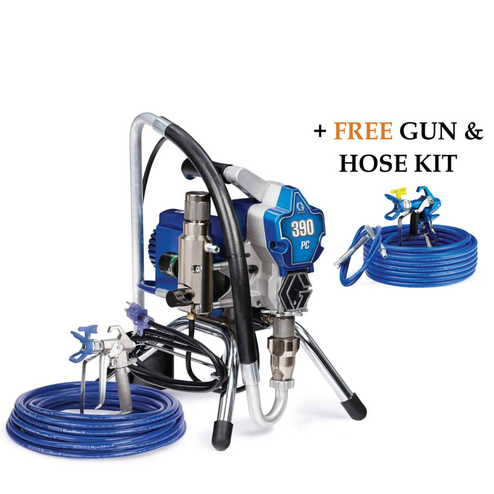 Graco 390 PC Airless Sprayer, Stand – 17C386