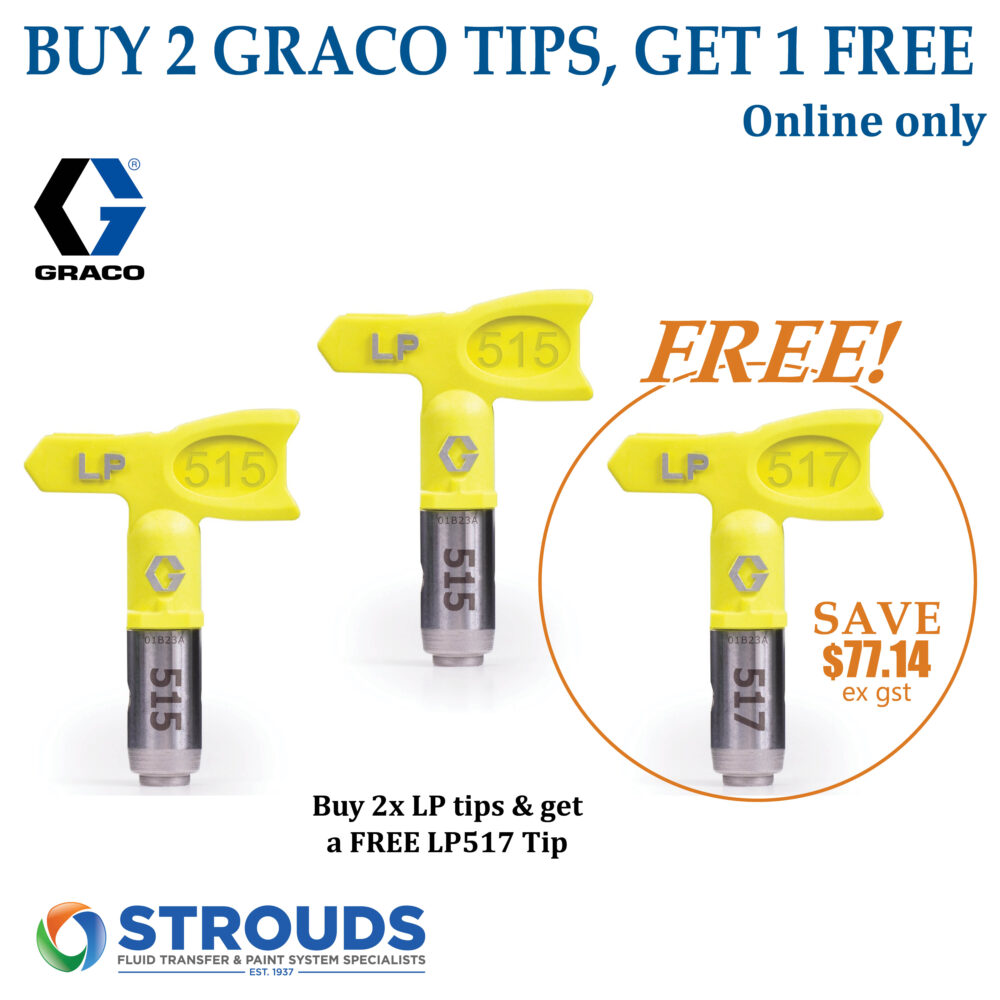 Buy 2 x Graco LP Tips online & Get A FREE Graco LP517 Tip!