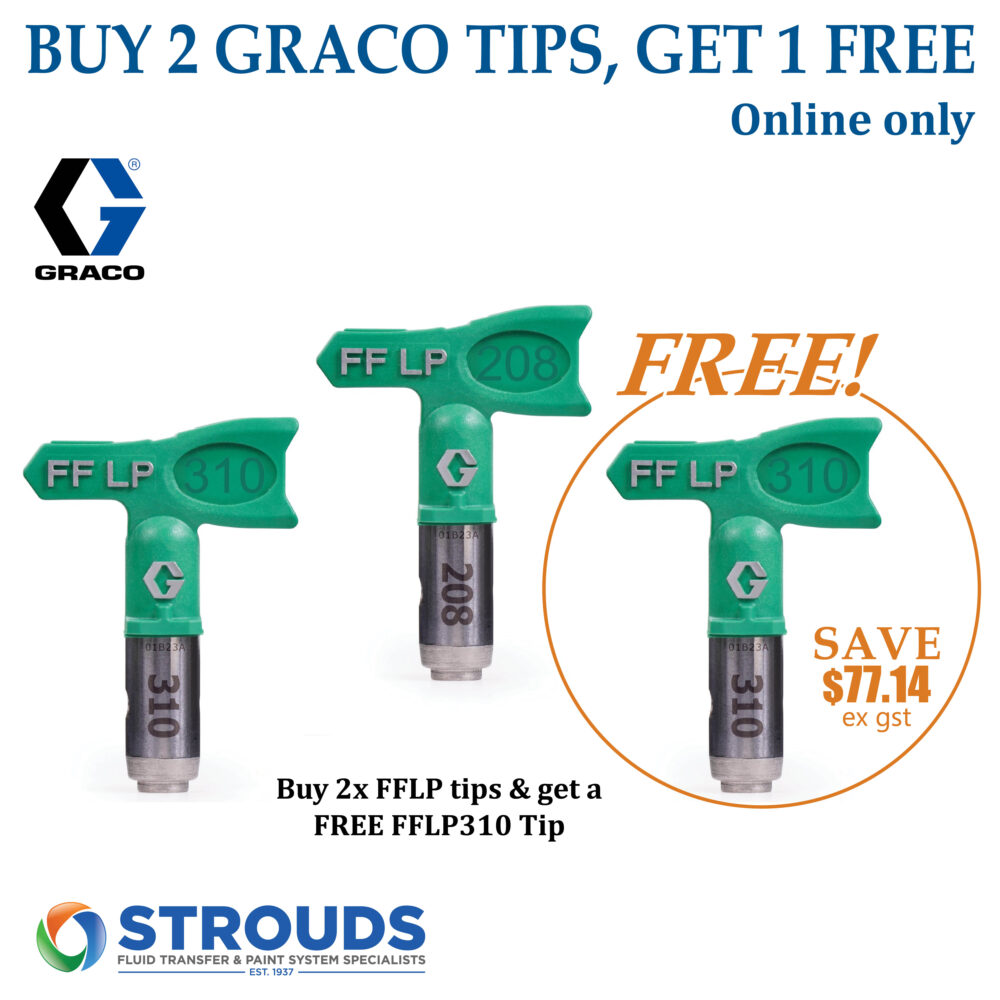 Buy 2 x Graco FFLP Tips online & Get a FREE Graco FFLP310 Tip!