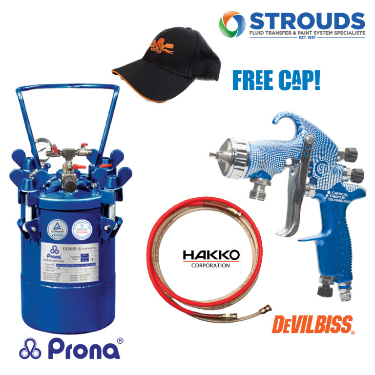 Pressure Pot Spray Package 10L Prona Pressure Pot, 10m hose set & DeVilbiss C-Spray Gun