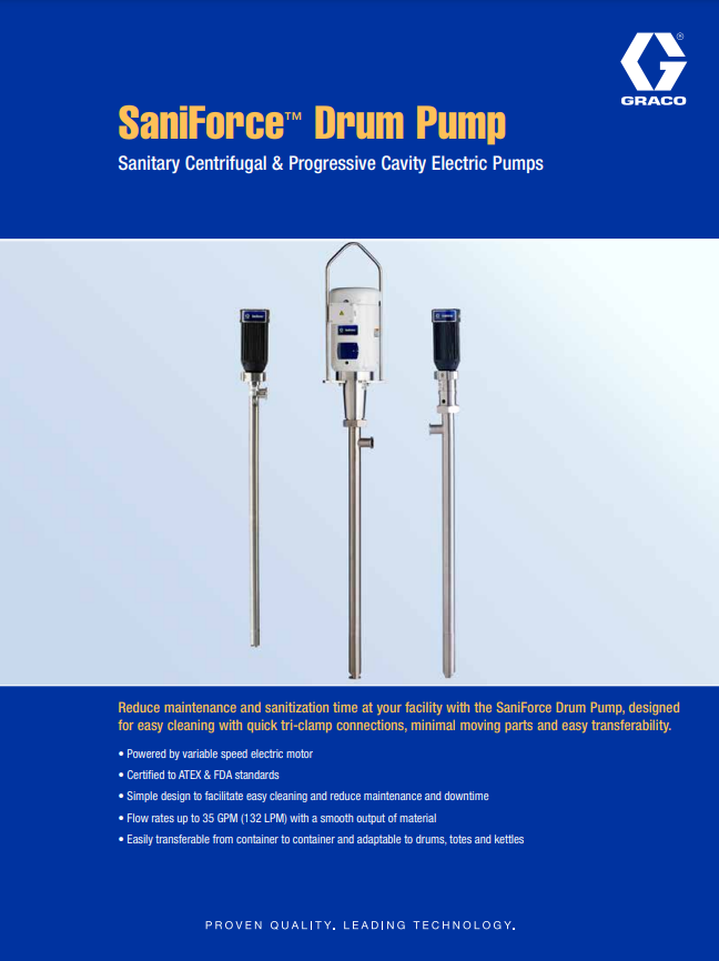 SaniForce Electric Drum Pumps