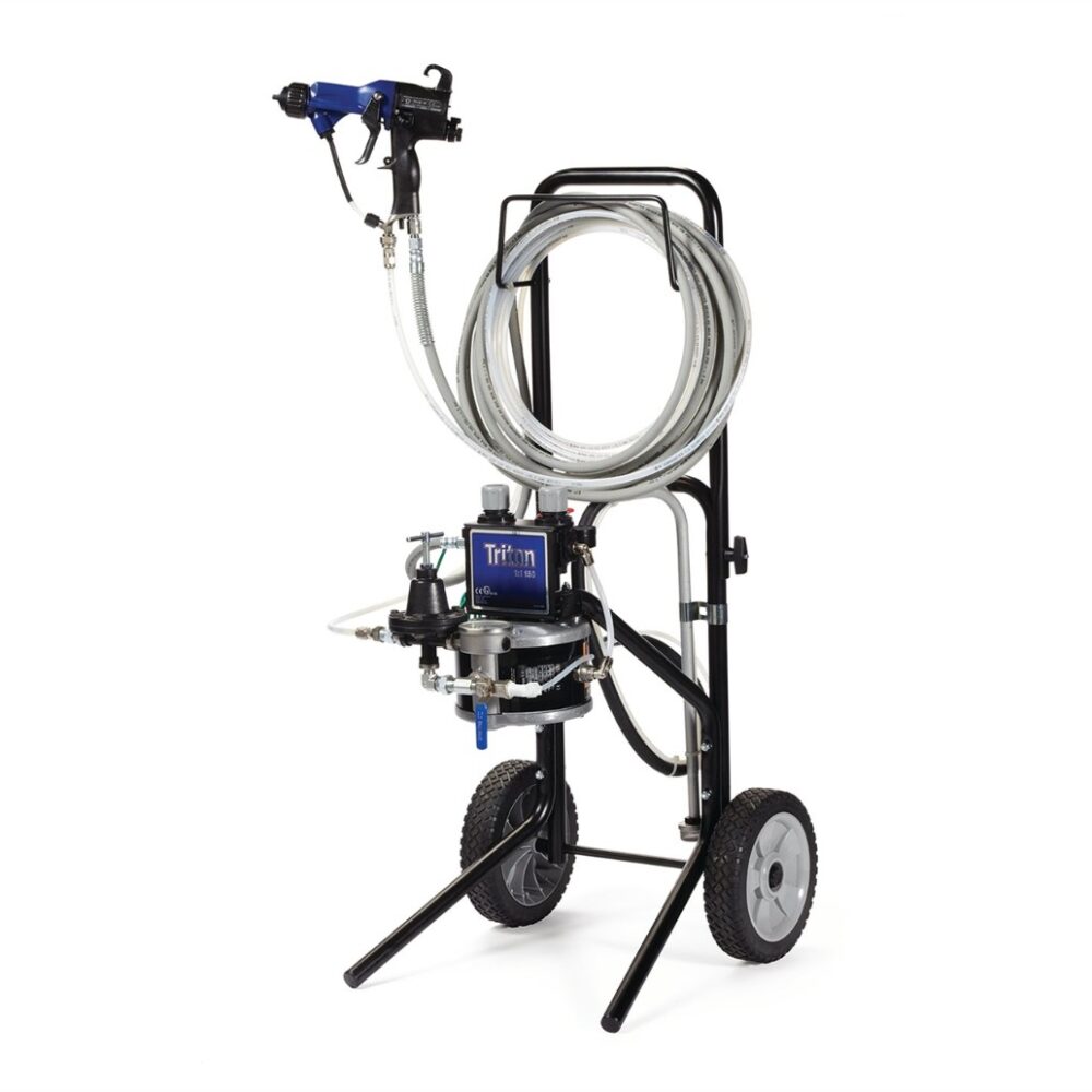 Triton Alum Spray Package, Cart, 60 psi Fluid Regulator, Pro Xp60 Electrostatic Gun, Suction, Air & Fluid Hoses