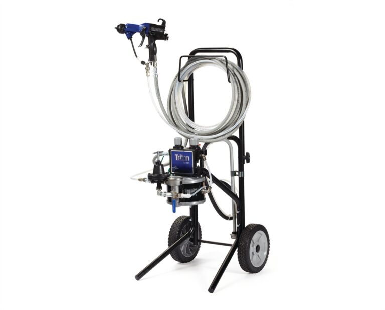 Triton Alum Spray Package, Cart, 60 psi Fluid Regulator, Pro Xp60 Electrostatic Gun, Suction, Air & Fluid Hoses