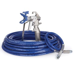 Contractor Airless Spray Gun, RAC X, BlueMax II Airless Hose, 1/4 in x 50 ft, 3 ft Whip Hose